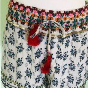 NWOT Boho Colorful Embroidered Shorts